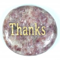 Thanks Lepidolite Pink Word Stone