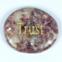 Trust Lepidolite Pink Word Stone