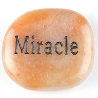 Miracle Aventurine Orange Word Stone