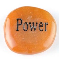 Power Aventurine Orange Word Stone