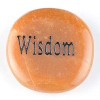 Wisdom Aventurine Orange Word Stone