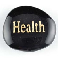 Health Onyx Black Word Stone