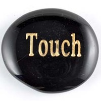 Touch Onyx Black Word Stone