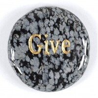 Give Obsidian Snowflake Word Stone