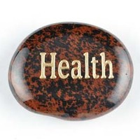 Health Obsidian Mahogany Word Stone