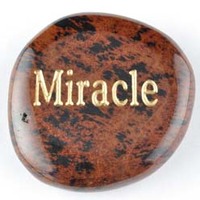 Miracle Obsidian Mahogany Word Stone