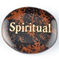 Spiritual Obsidian Mahogany Word Stone