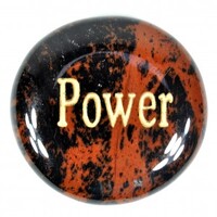 Power Obisidian Mahogany Word Stone