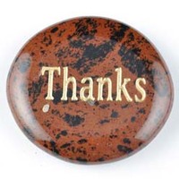 Thanks Obsidian Mahogany Word Stone