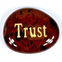 Trust Obsidian Mahogany Word Stone