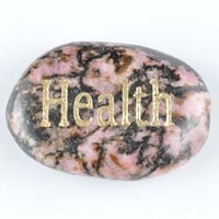 Health Rhodonite Word Stone