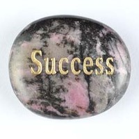 Success Rhodonite Word Stone