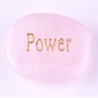 Power Rose Quartz Word Stone