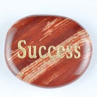 Success Jasper Red Snakeskin Word Stone