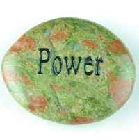 Power Unakite Word Stone