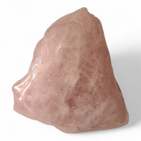 Rose Quartz Freeform Dome Shape Carving