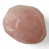 Rose Quartz Freeform Dome Shape Carving