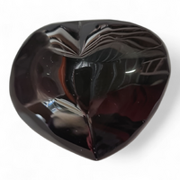 Rainbow Obsidian Freeform Heart Carving