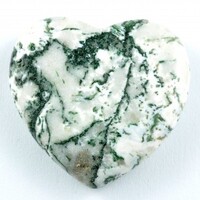 Tree Agate Heart Carving [Medium]