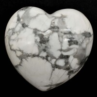 White Howlite Heart Carving [Medium - Type 1]