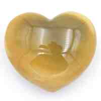 Yellow Mookaite Heart Carving [Medium]