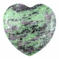 Ruby in Zoisite Heart Carving [Medium]