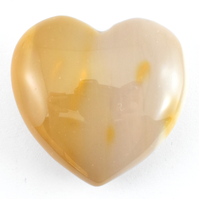 Yellow Mookaite Heart Carving [Small]