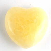 Yellow Calcite Heart Carving [Small]