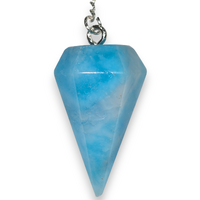 Blue Aragonite Pendulum
