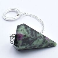 Ruby in Zoisite Six Sided Pendulum