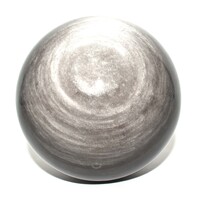 Silver Sheen Obsidian Sphere Carving