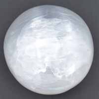 White Selenite Sphere Carving