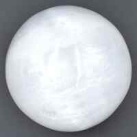 White Selenite Sphere Carving