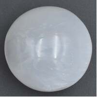 White Selenite Sphere Carving