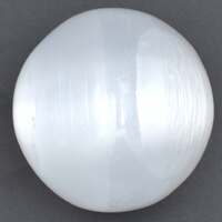 White Selenite Sphere Carving