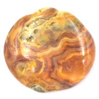 Red Crazy Lace Agate Palm Stone
