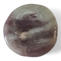 Pink Tourmaline in Quartz Palm Stone [34-36 mm]