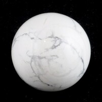 White Howlite Sphere Carving