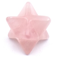 Rose Quartz Merkaba Carving