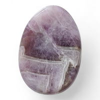 Oval Amythest Chevron Worry Stone