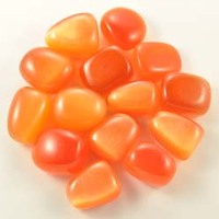 Orange Cat Eye Tumbled Stones