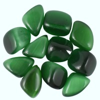 Green Cat Eye Tumbled Stones [Large]