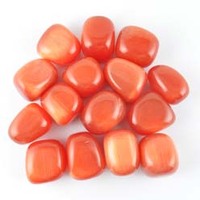 Red Cat Eye Tumbled Stones [Large]