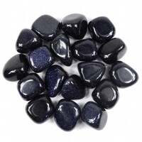 Blue Goldstone Tumbled Stones [Large]