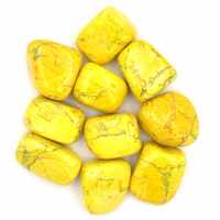 Yellow Howlite Tumbled Stones [Large]