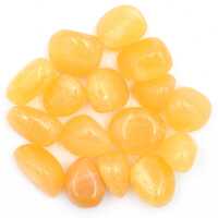 Orange Calcite Tumbled Stones [Medium 200gms]