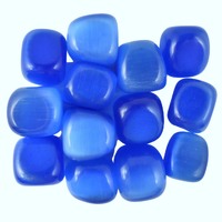 Blue Cat Eye Tumbled Stones [Medium]