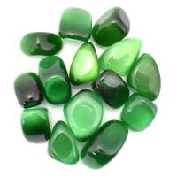 Green Cat Eye Tumbled Stones [Medium]