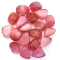 Pink Cat Eye Tumbled Stones [Medium]