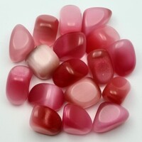 Pink Cat Eye Tumbled Stones [Medium]